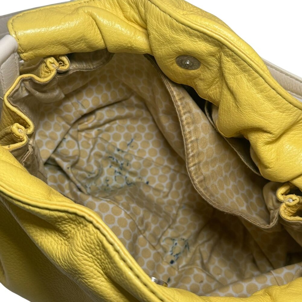 Brighton Etta Yellow Soft‎ Leather Tassel Cross Body Handbag $240 - Picture 10 of 12